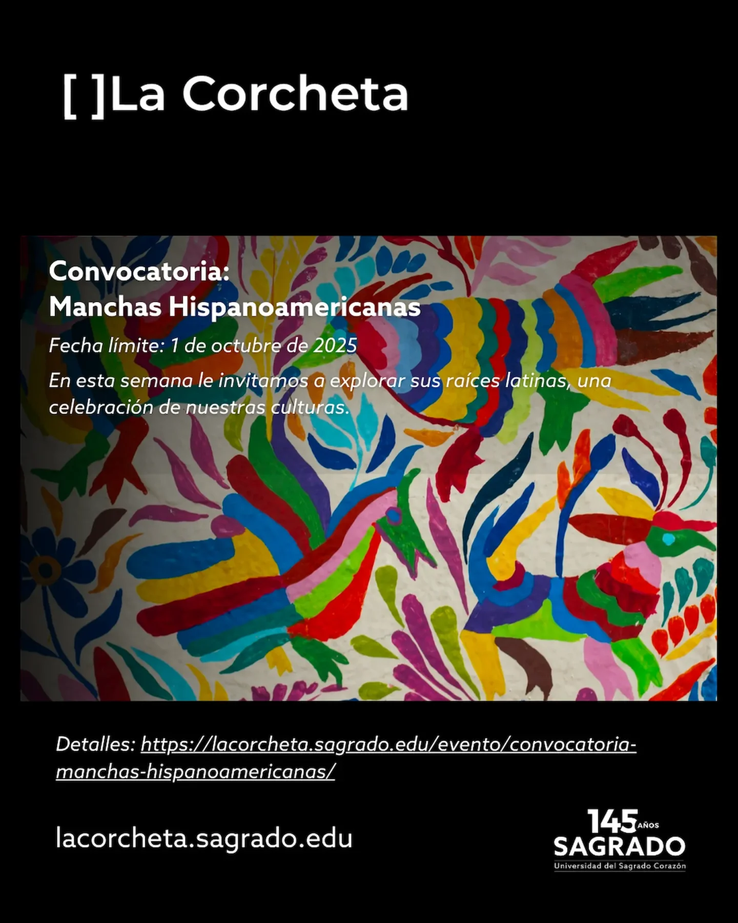 Convocatoria Manchas Hispanoamericanas (1) afiche de convocatoria manchas hispanoamericanas