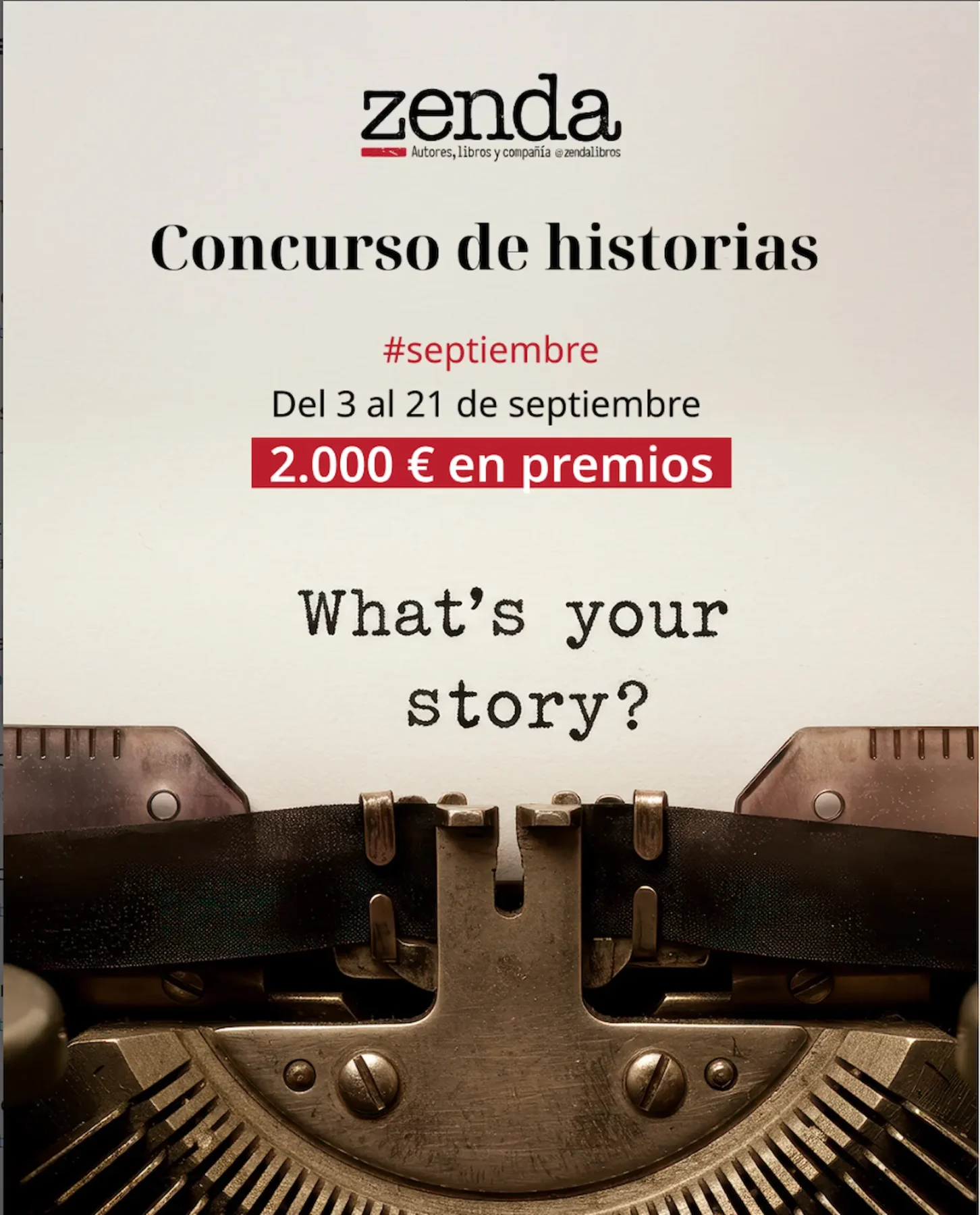 Afiche de concurso de historias