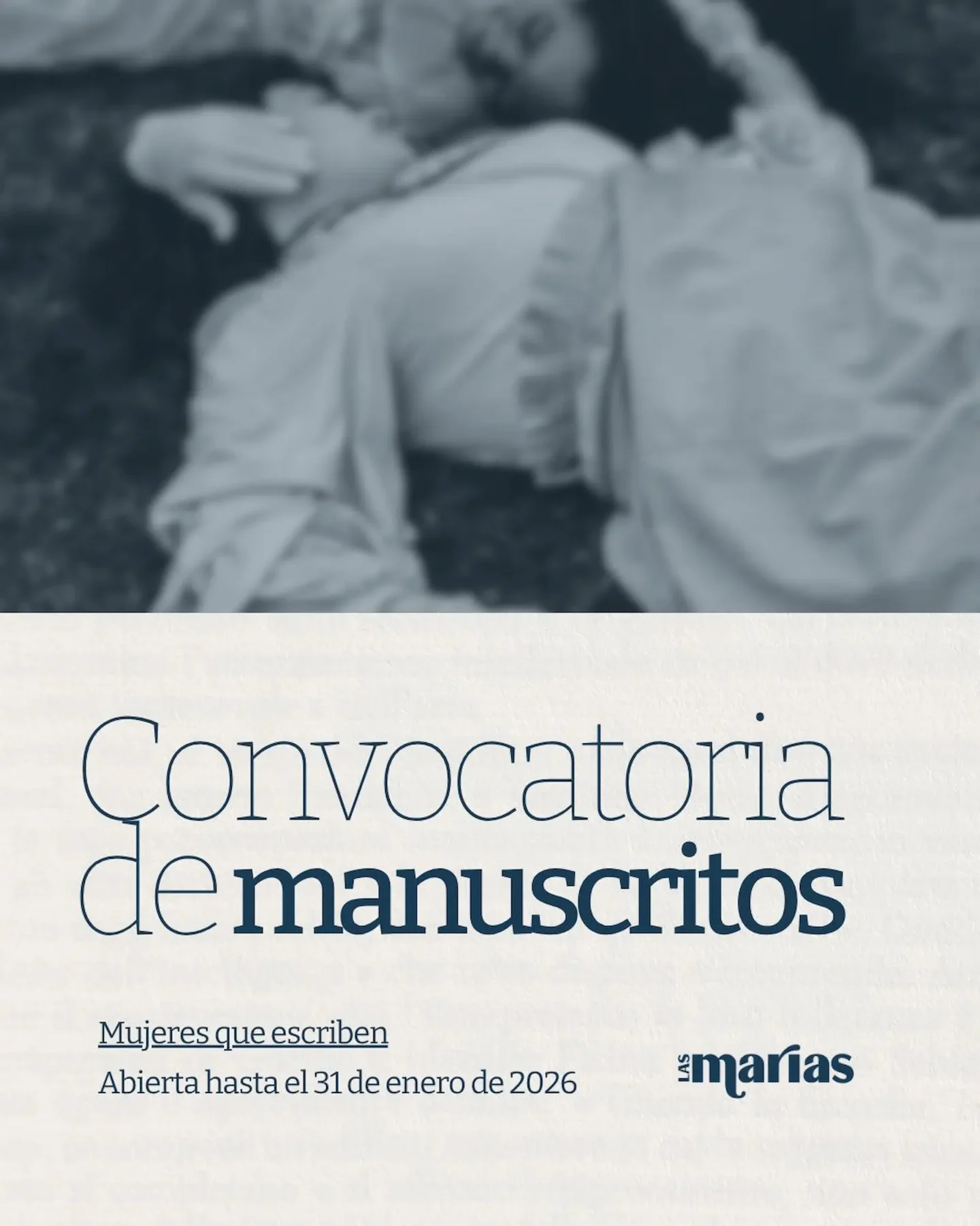 Afiche de convocatoria de Las Marías Editorial